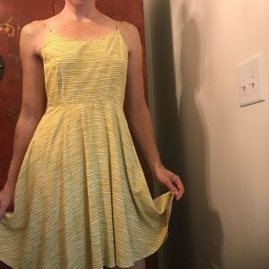 Old Navy Yellow Striped Dress